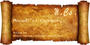 Mocsári Csongor névjegykártya