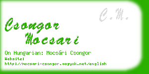csongor mocsari business card